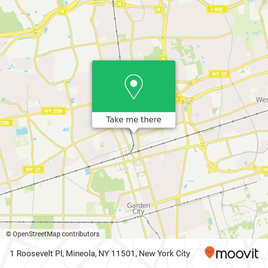 1 Roosevelt Pl, Mineola, NY 11501 map