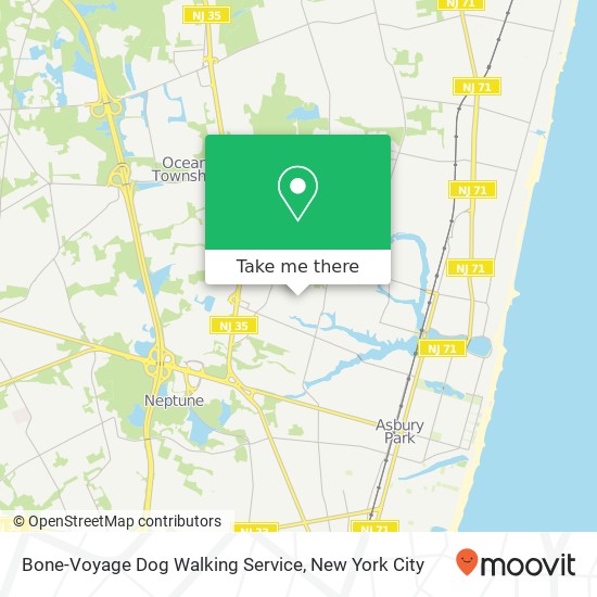 Bone-Voyage Dog Walking Service, 1003 Grassmere Ave map