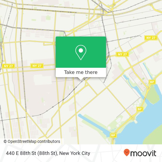 Mapa de 440 E 88th St (88th St), Brooklyn, NY 11236