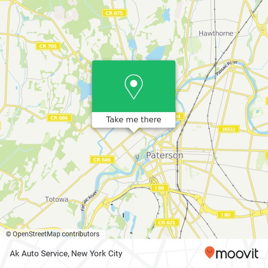 Mapa de Ak Auto Service, 486 Union Ave