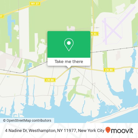 Mapa de 4 Nadine Dr, Westhampton, NY 11977