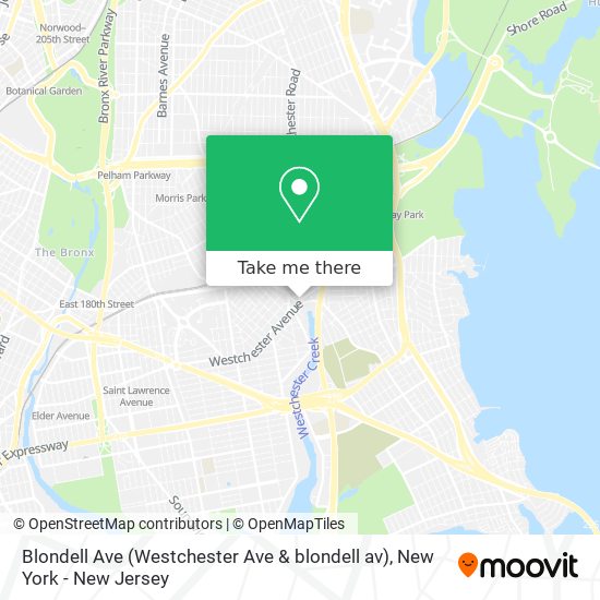 Blondell Ave (Westchester Ave & blondell av) map