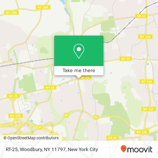 Mapa de RT-25, Woodbury, NY 11797
