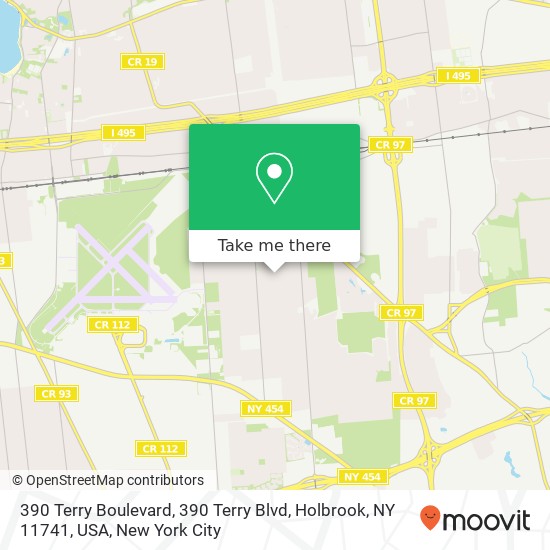 Mapa de 390 Terry Boulevard, 390 Terry Blvd, Holbrook, NY 11741, USA