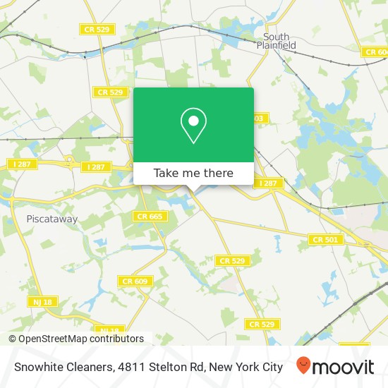 Mapa de Snowhite Cleaners, 4811 Stelton Rd