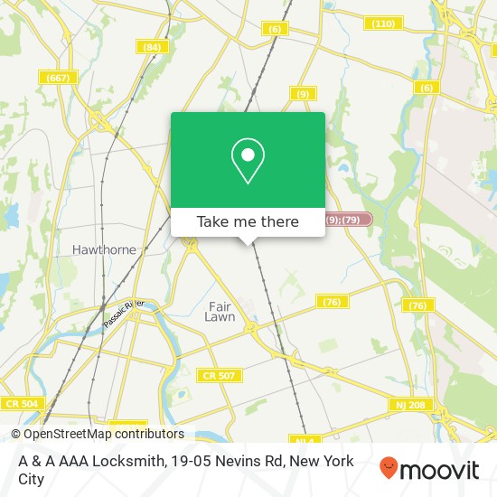 A & A AAA Locksmith, 19-05 Nevins Rd map