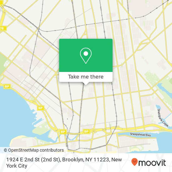 1924 E 2nd St (2nd St), Brooklyn, NY 11223 map