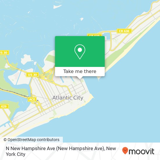 Mapa de N New Hampshire Ave (New Hampshire Ave), Atlantic City, NJ 08401