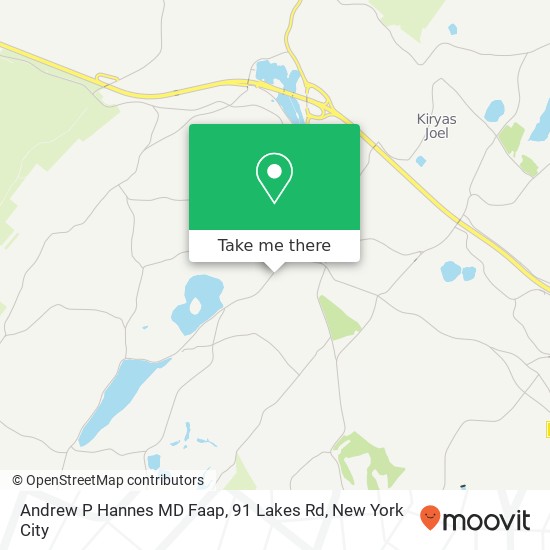 Mapa de Andrew P Hannes MD Faap, 91 Lakes Rd