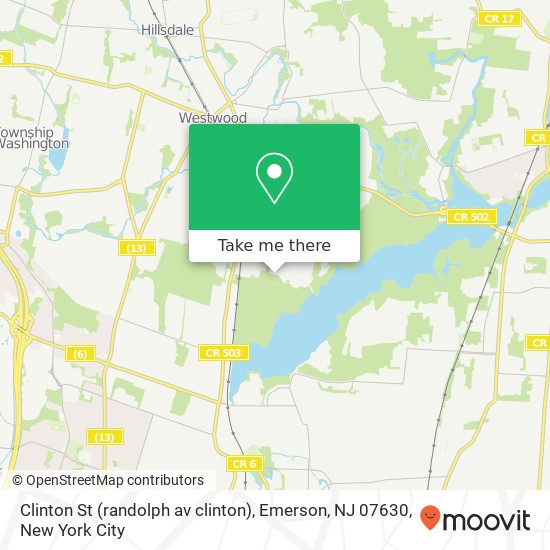 Clinton St (randolph av clinton), Emerson, NJ 07630 map