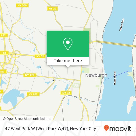 Mapa de 47 West Park W (West Park W,47), Newburgh, NY 12550