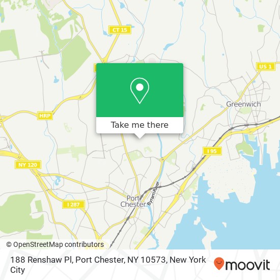 188 Renshaw Pl, Port Chester, NY 10573 map