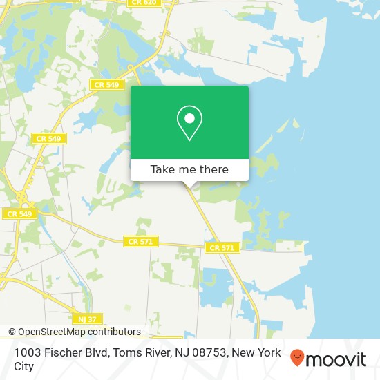 1003 Fischer Blvd, Toms River, NJ 08753 map