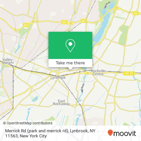 Mapa de Merrick Rd (park and merrick rd), Lynbrook, NY 11563