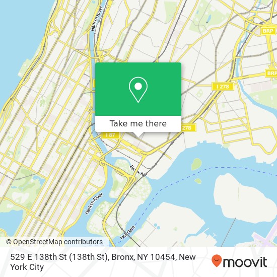 Mapa de 529 E 138th St (138th St), Bronx, NY 10454