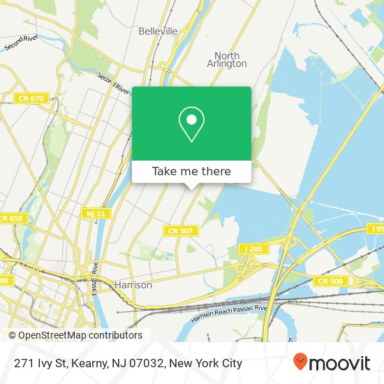 271 Ivy St, Kearny, NJ 07032 map