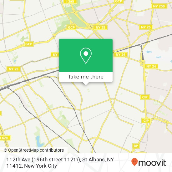 Mapa de 112th Ave (196th street 112th), St Albans, NY 11412