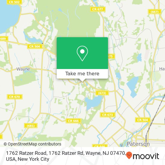 1762 Ratzer Road, 1762 Ratzer Rd, Wayne, NJ 07470, USA map