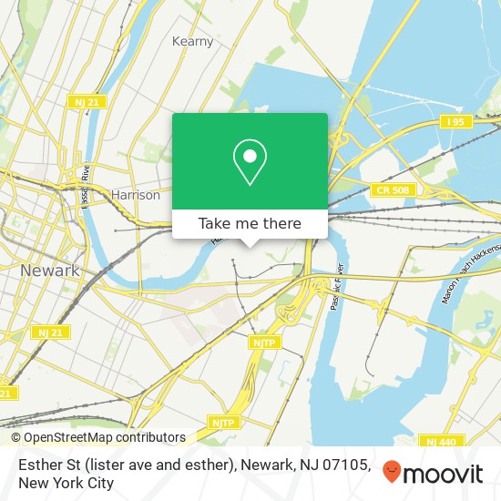 Mapa de Esther St (lister ave and esther), Newark, NJ 07105