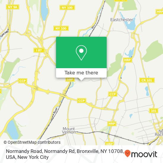 Normandy Road, Normandy Rd, Bronxville, NY 10708, USA map
