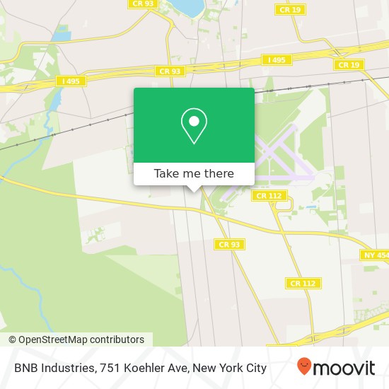 Mapa de BNB Industries, 751 Koehler Ave