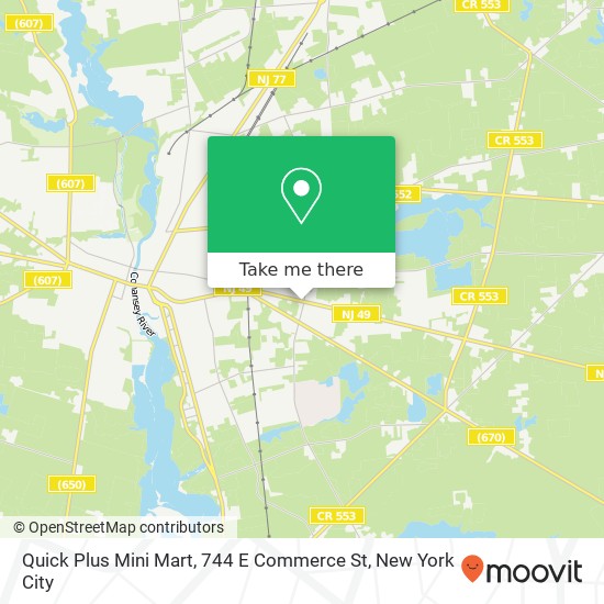 Quick Plus Mini Mart, 744 E Commerce St map