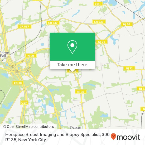 Herspace Breast Imaging and Biopsy Specialist, 300 RT-35 map