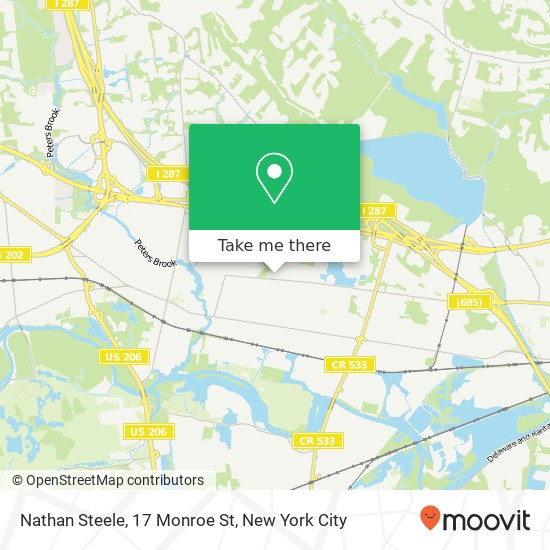 Mapa de Nathan Steele, 17 Monroe St