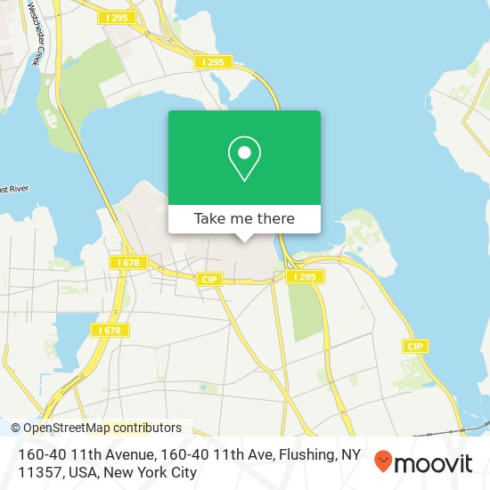 160-40 11th Avenue, 160-40 11th Ave, Flushing, NY 11357, USA map