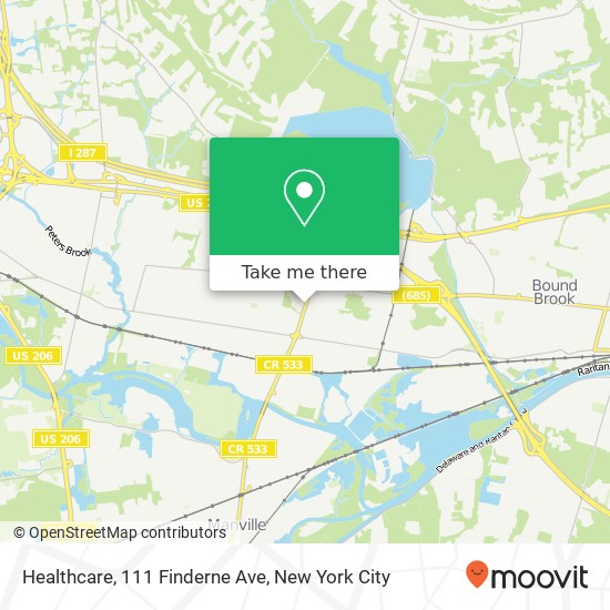 Healthcare, 111 Finderne Ave map