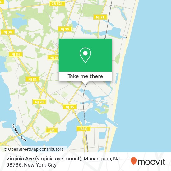 Virginia Ave (virginia ave mount), Manasquan, NJ 08736 map
