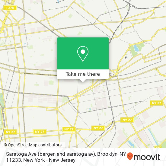 Saratoga Ave (bergen and saratoga av), Brooklyn, NY 11233 map