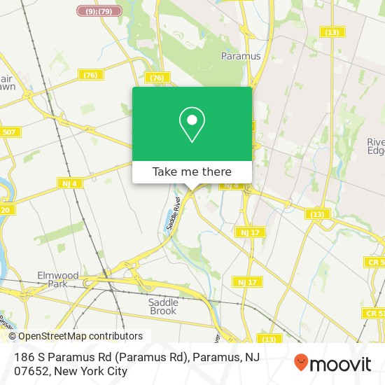 186 S Paramus Rd (Paramus Rd), Paramus, NJ 07652 map