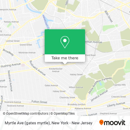 Mapa de Myrtle Ave (gates myrtle)