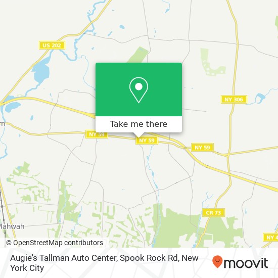 Augie's Tallman Auto Center, Spook Rock Rd map