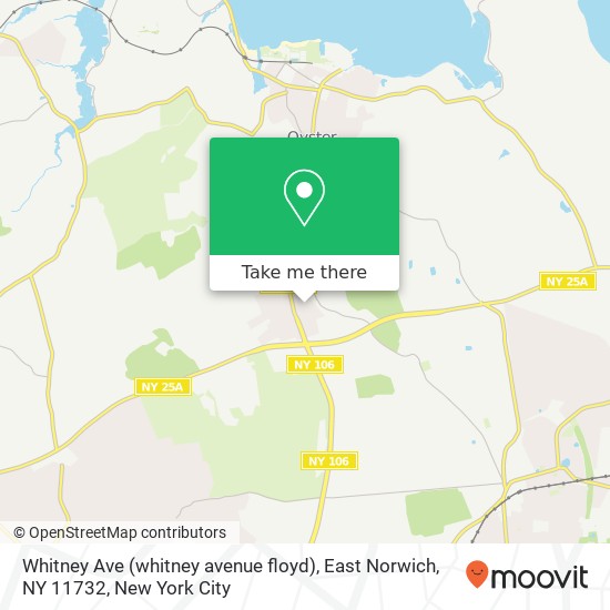 Mapa de Whitney Ave (whitney avenue floyd), East Norwich, NY 11732