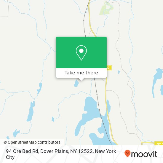 94 Ore Bed Rd, Dover Plains, NY 12522 map