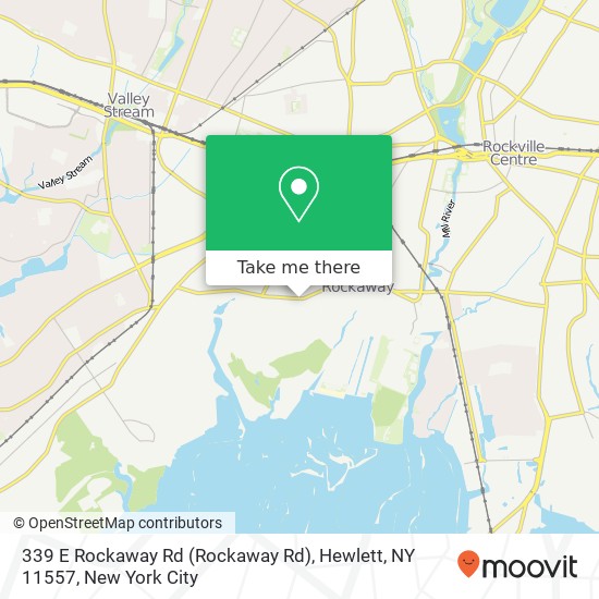Mapa de 339 E Rockaway Rd (Rockaway Rd), Hewlett, NY 11557