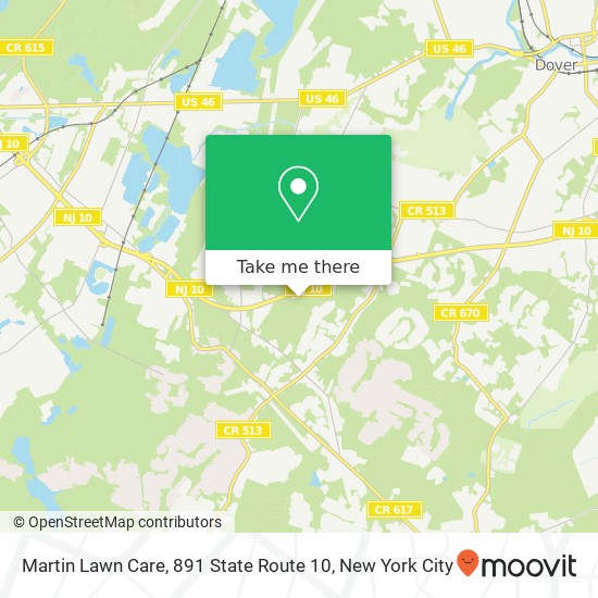 Mapa de Martin Lawn Care, 891 State Route 10