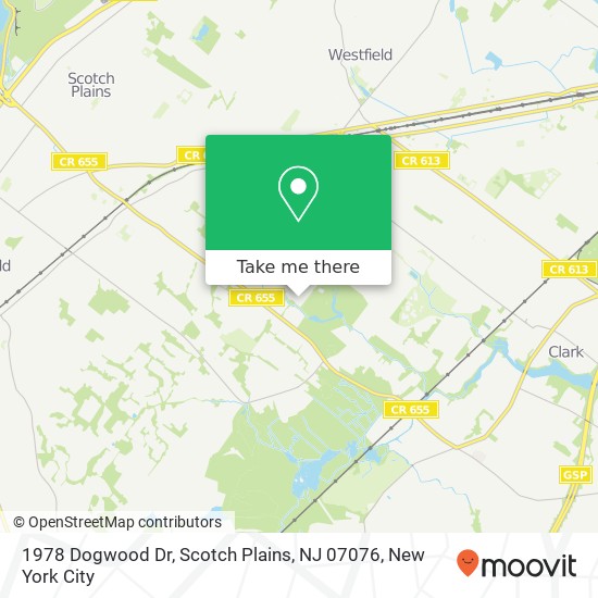 1978 Dogwood Dr, Scotch Plains, NJ 07076 map