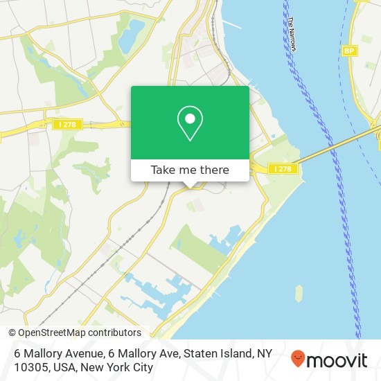 6 Mallory Avenue, 6 Mallory Ave, Staten Island, NY 10305, USA map
