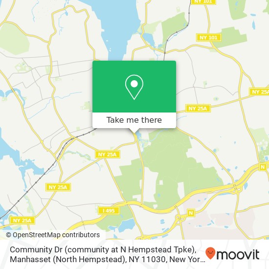 Mapa de Community Dr (community at N Hempstead Tpke), Manhasset (North Hempstead), NY 11030