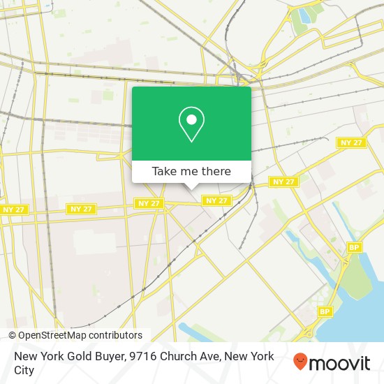 New York Gold Buyer, 9716 Church Ave map