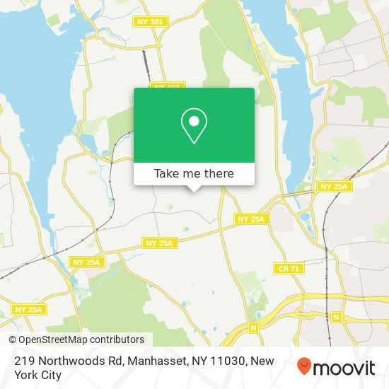 Mapa de 219 Northwoods Rd, Manhasset, NY 11030
