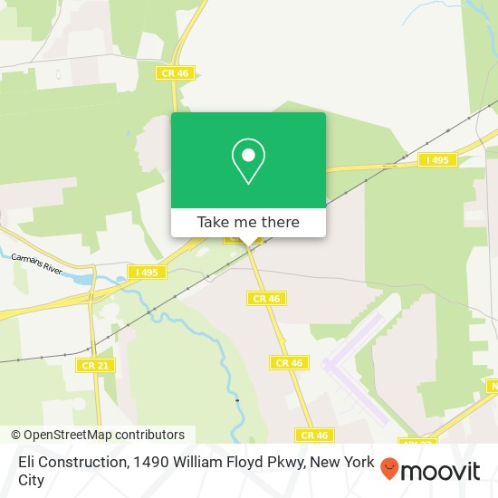 Mapa de Eli Construction, 1490 William Floyd Pkwy