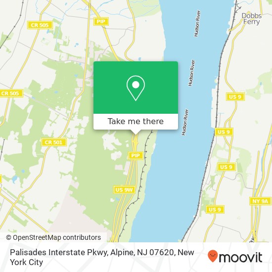 Mapa de Palisades Interstate Pkwy, Alpine, NJ 07620