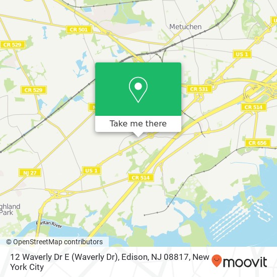 12 Waverly Dr E (Waverly Dr), Edison, NJ 08817 map