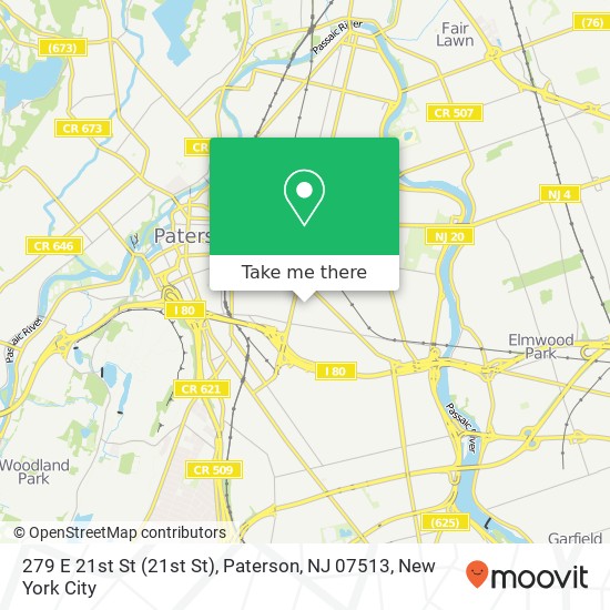 279 E 21st St (21st St), Paterson, NJ 07513 map