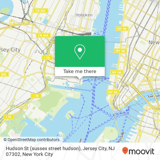 Hudson St (sussex street hudson), Jersey City, NJ 07302 map