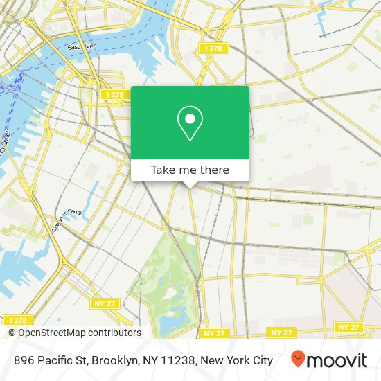 Mapa de 896 Pacific St, Brooklyn, NY 11238